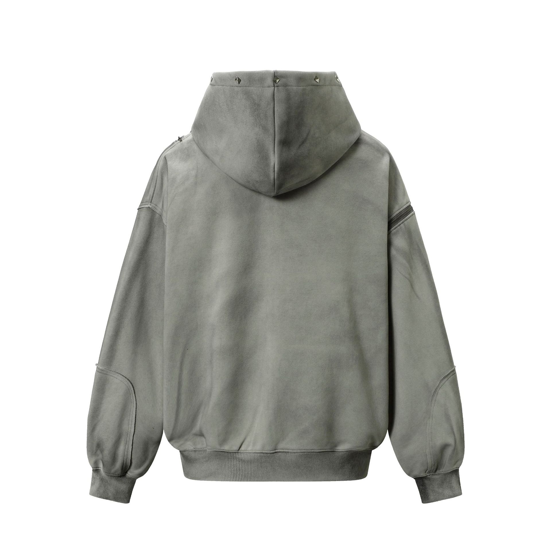 American Vintage Loose Fit Zipper Front Hoodie