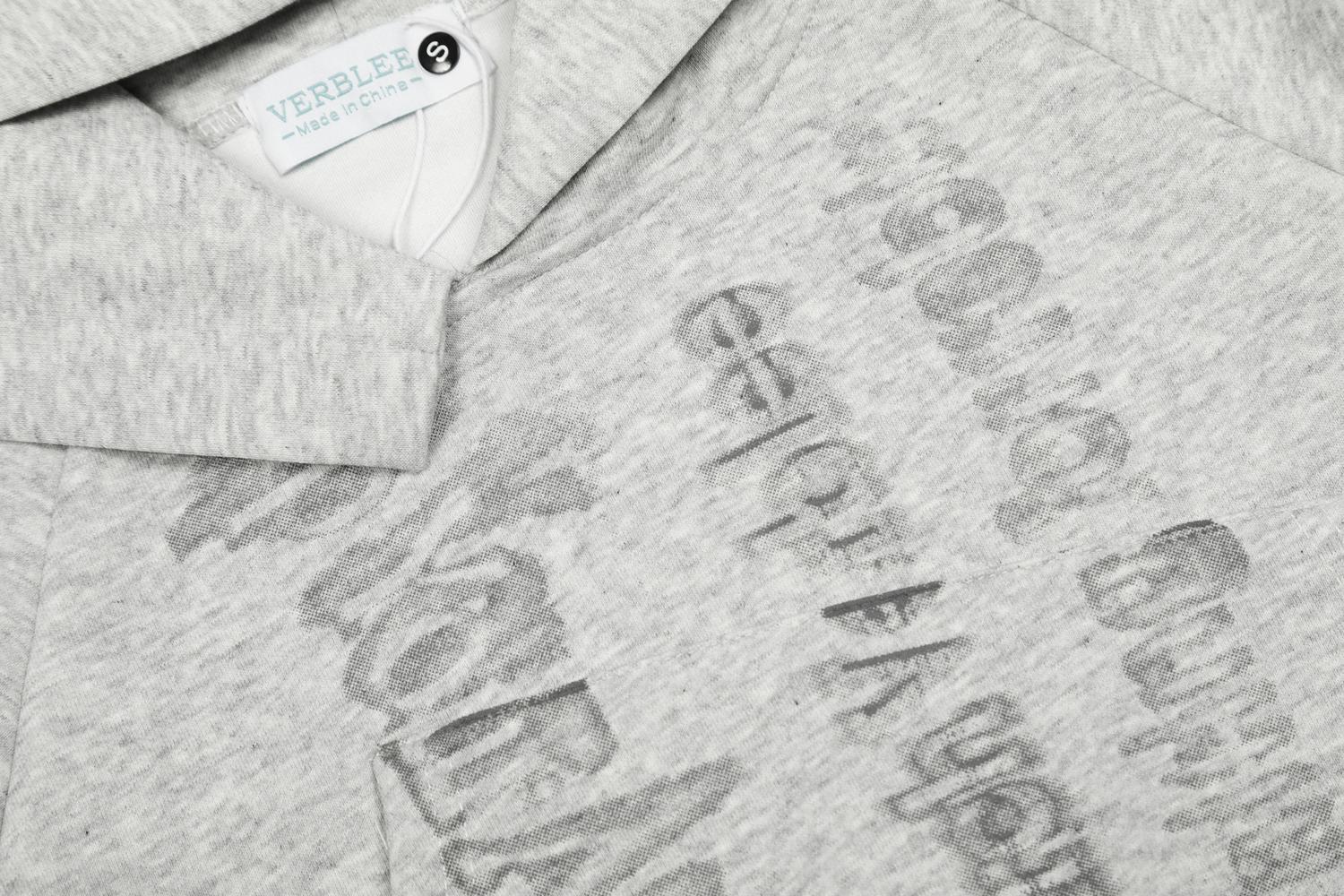 Cropped Long Sleeve Hoodies with Typography