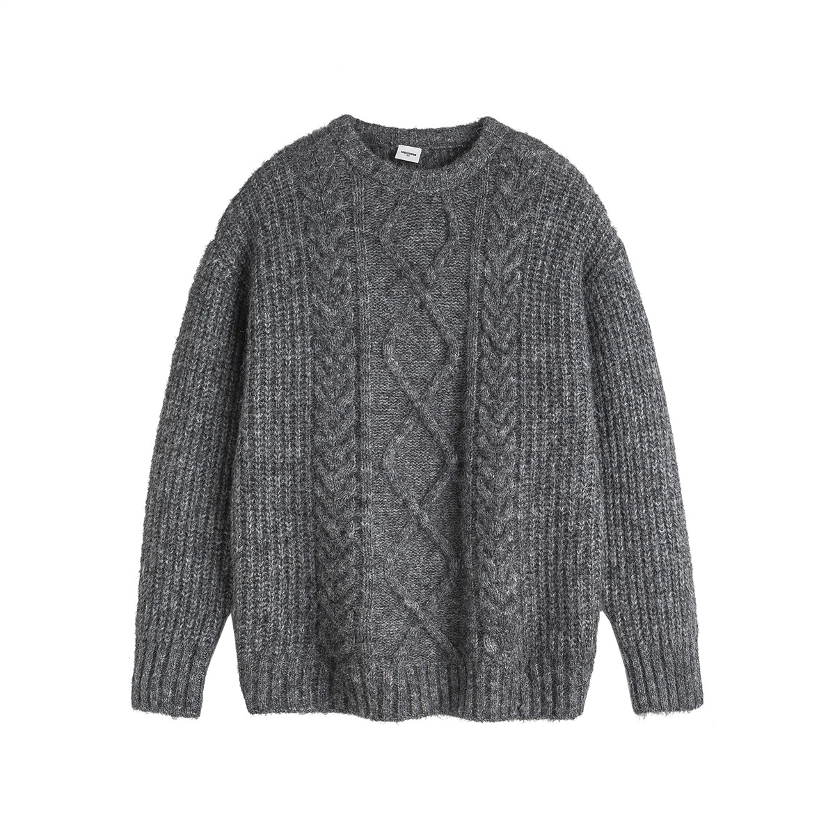 Relaxed Fit Japanese Workwear Polyester Sweater
