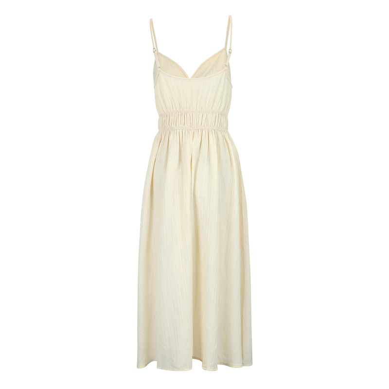 Open Back Bandeau Maxi Dress Waist Tie