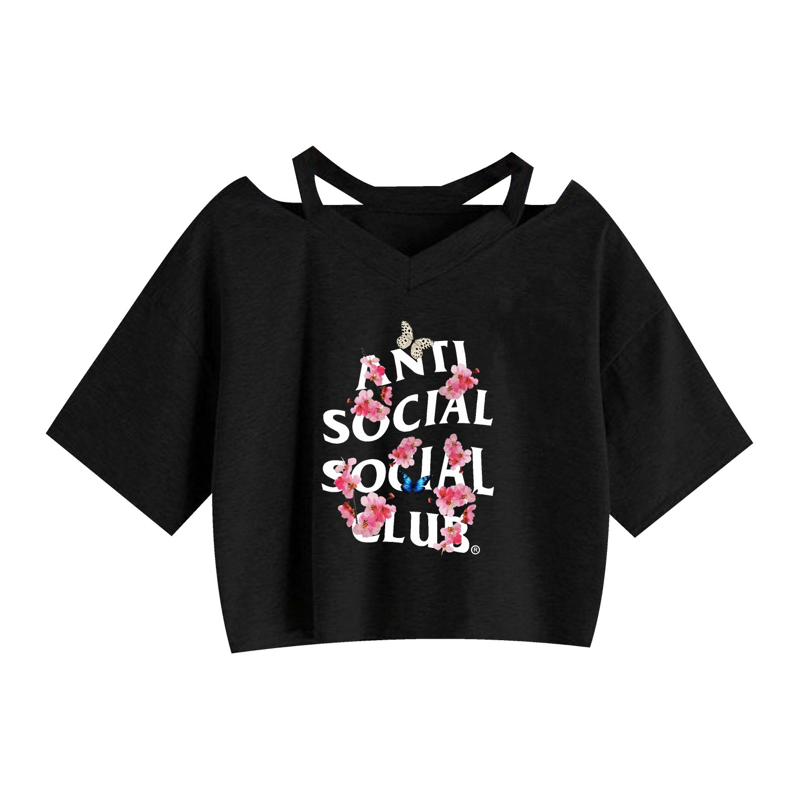 Strapless Cotton Anime Cartoon Cropped Tank Top