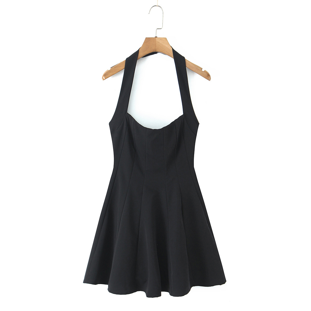 Solid Polyester Sleeveless Strap Commute Dress