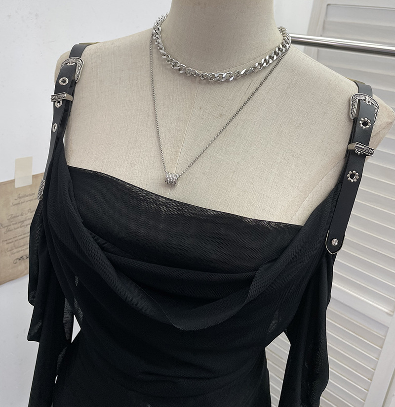 Sexy Asymmetric Full Sleeve Spandex Tee