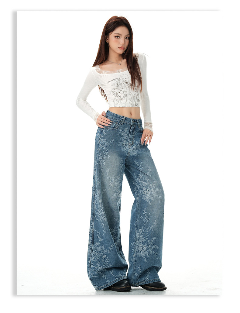 High-Waisted Straight Leg Jeans for Women Lightweight Summer Style with Flowy Fit