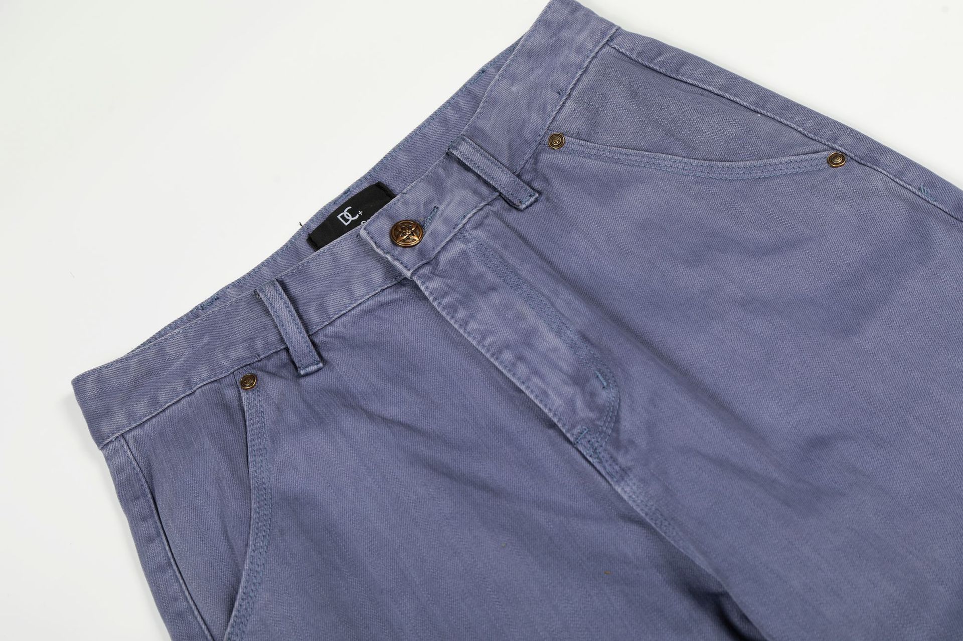 Street Vintage Unisex High-End Workwear Blue Design Men's Loose Straight Jeans