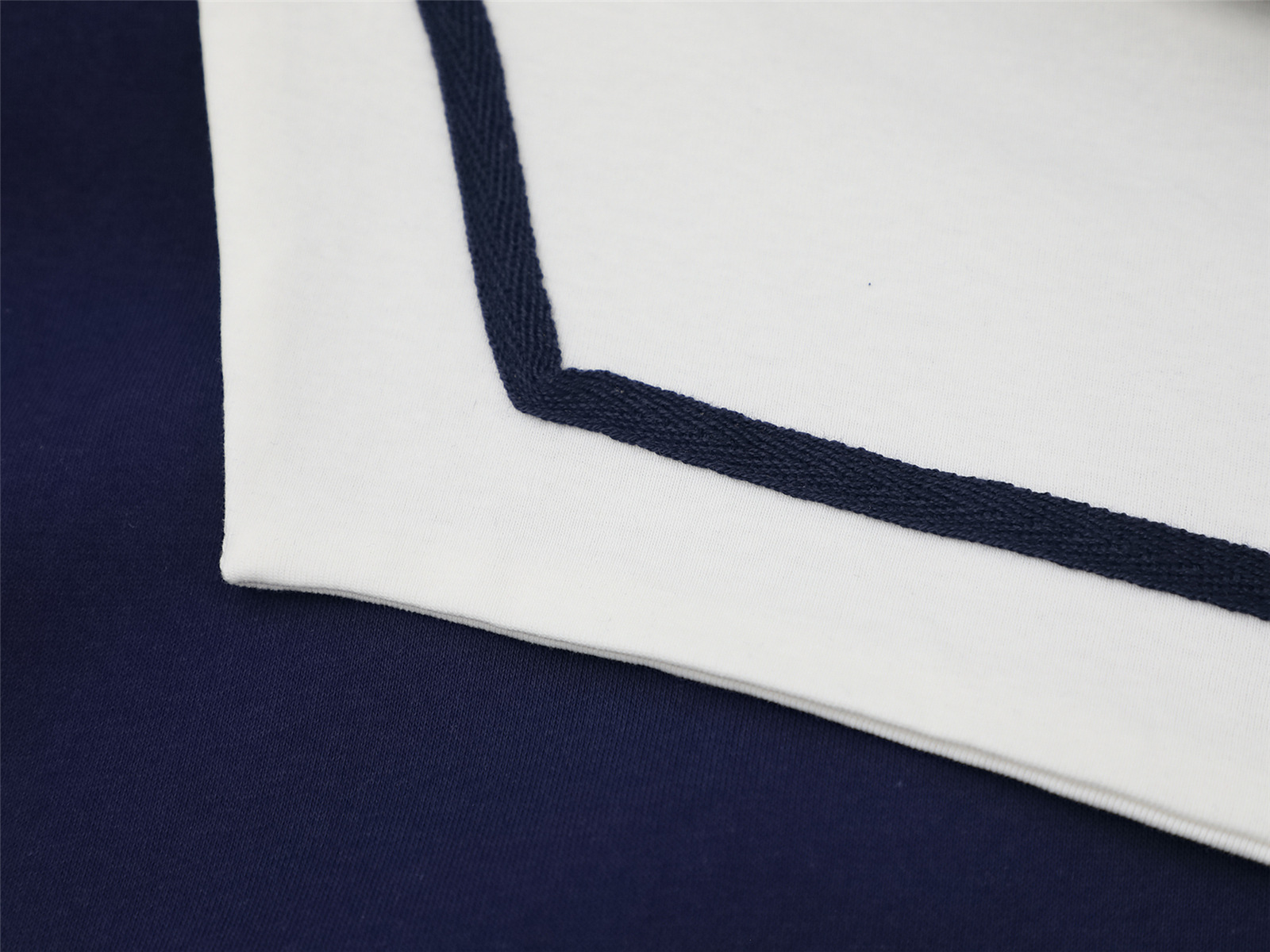 Embroidered Dog Patch Sailor Collar Hoodie