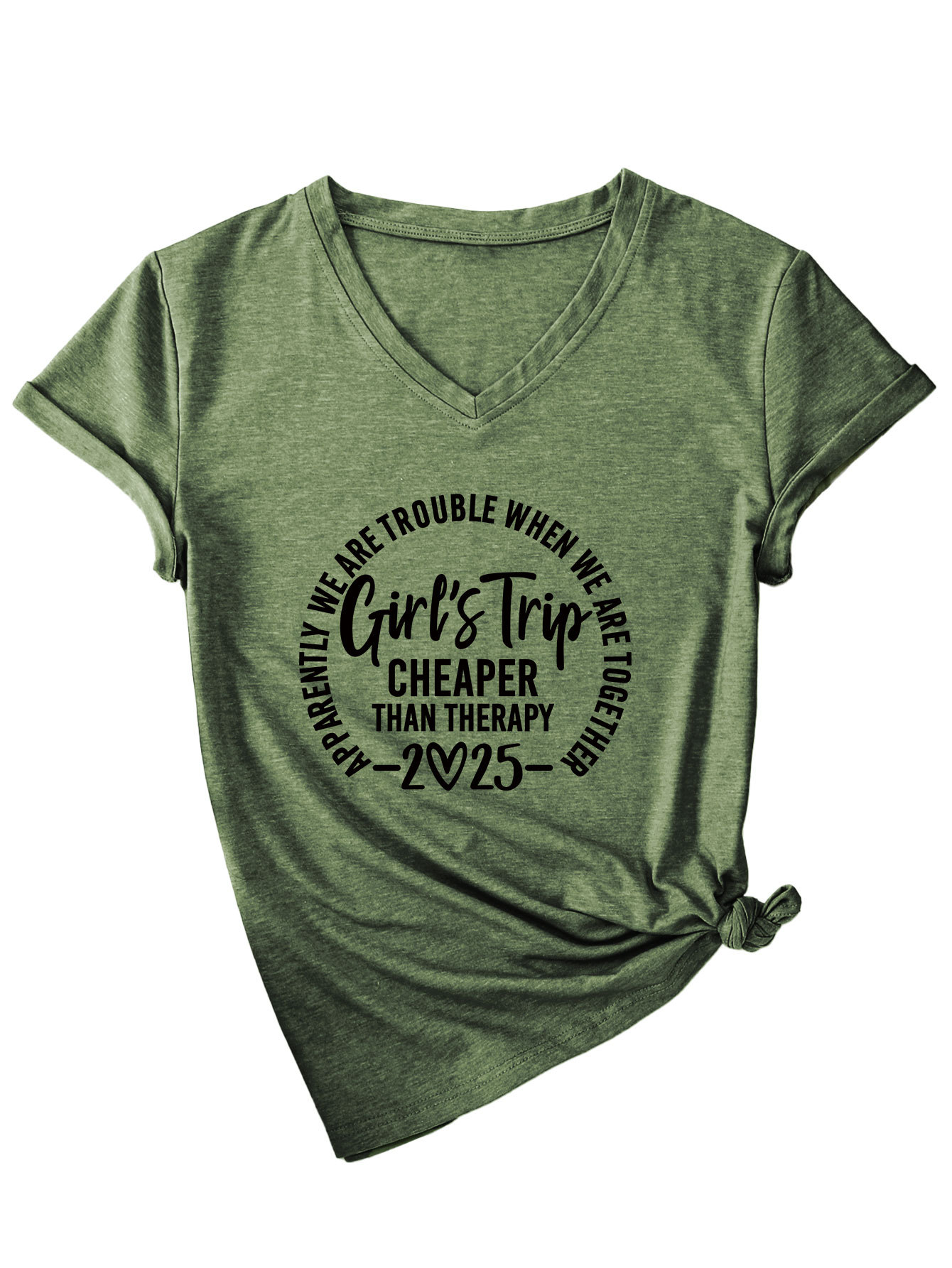 Ladies Crew Geometric Print T-Shirt