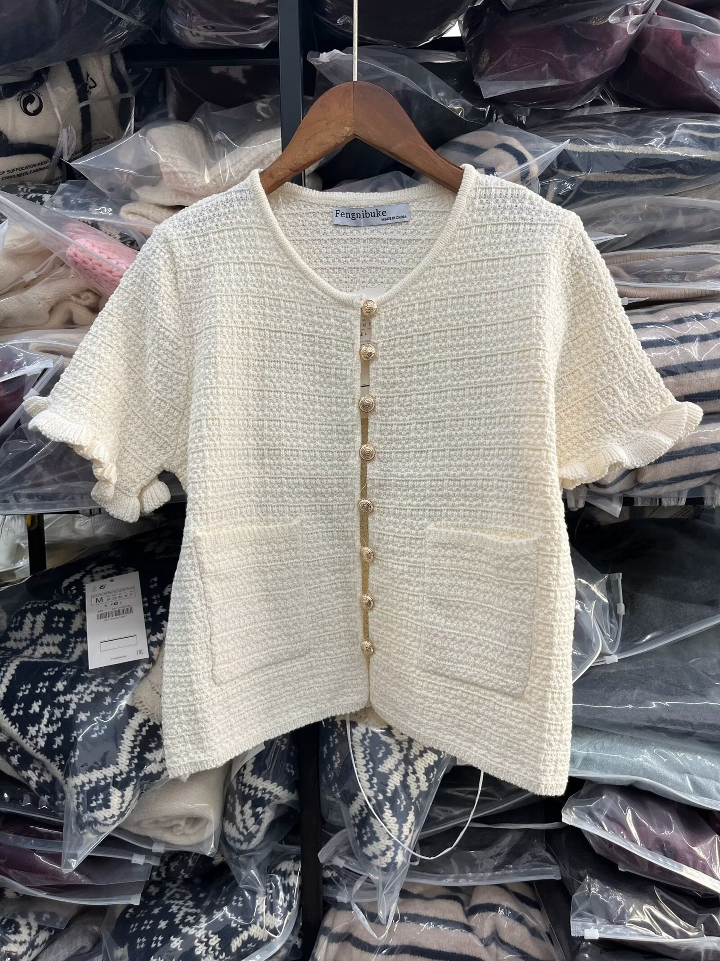 Ladies Solid Color Three-Quarter Sleeve Pullover