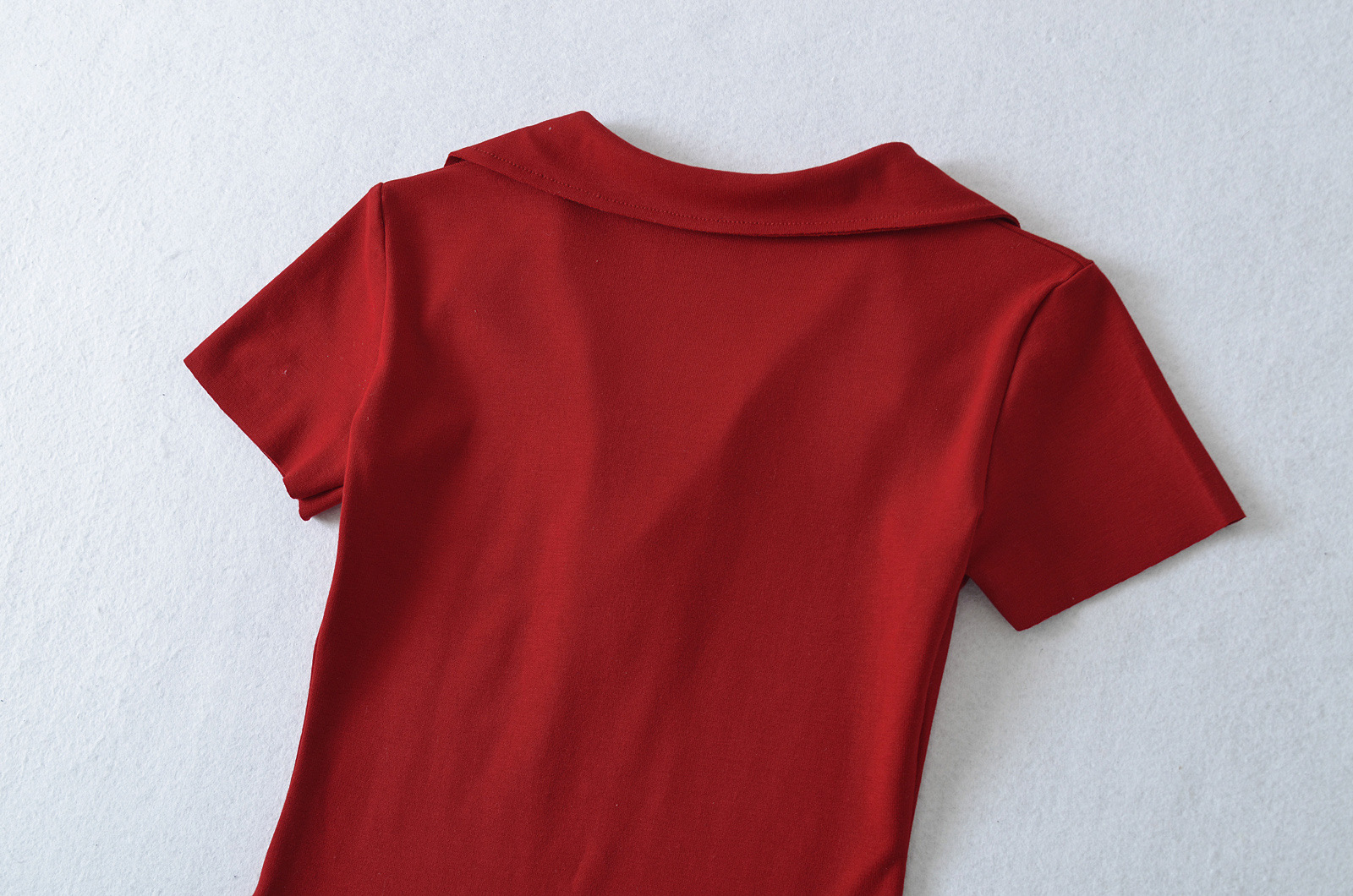 Sexy V-neck Curved Hem Short Sleeve Casual T-shirt