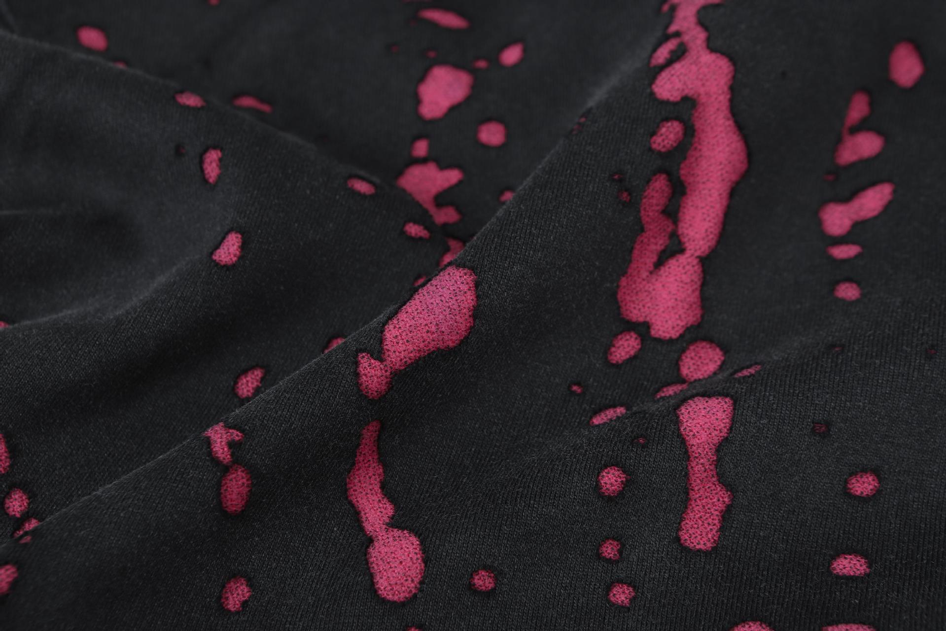 Cotton Polyester Paint Splatter Hoodie