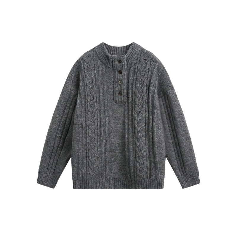 Oversized Japanese Workwear Cabled Sweater