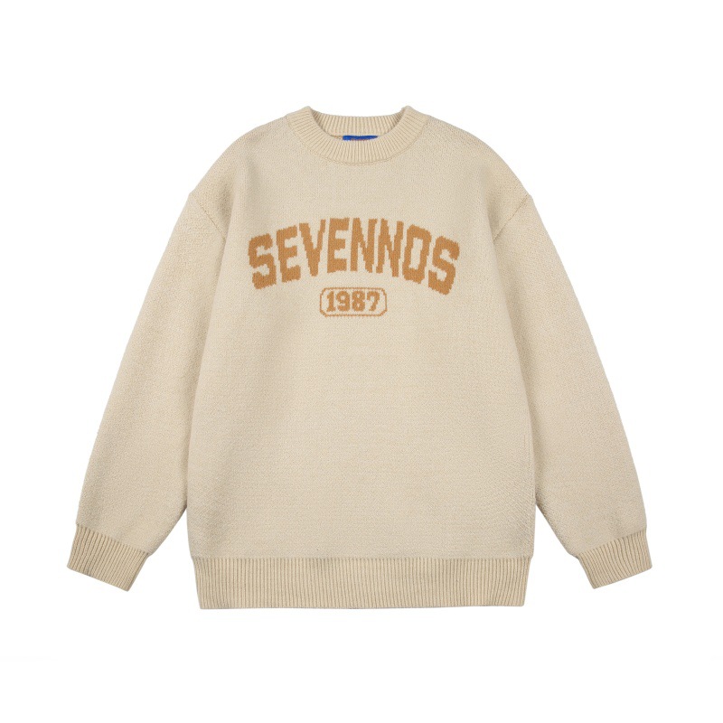 Oversized Color Block Japanese Workwear Sweater