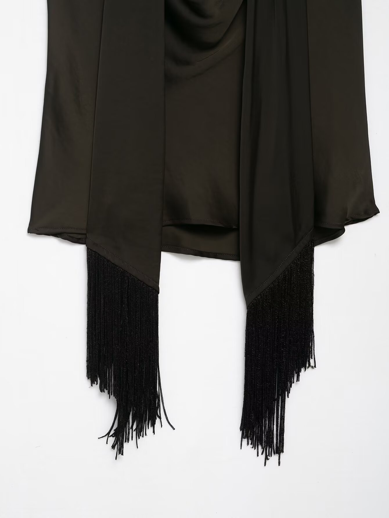 Draped Fringe Polyester Vest