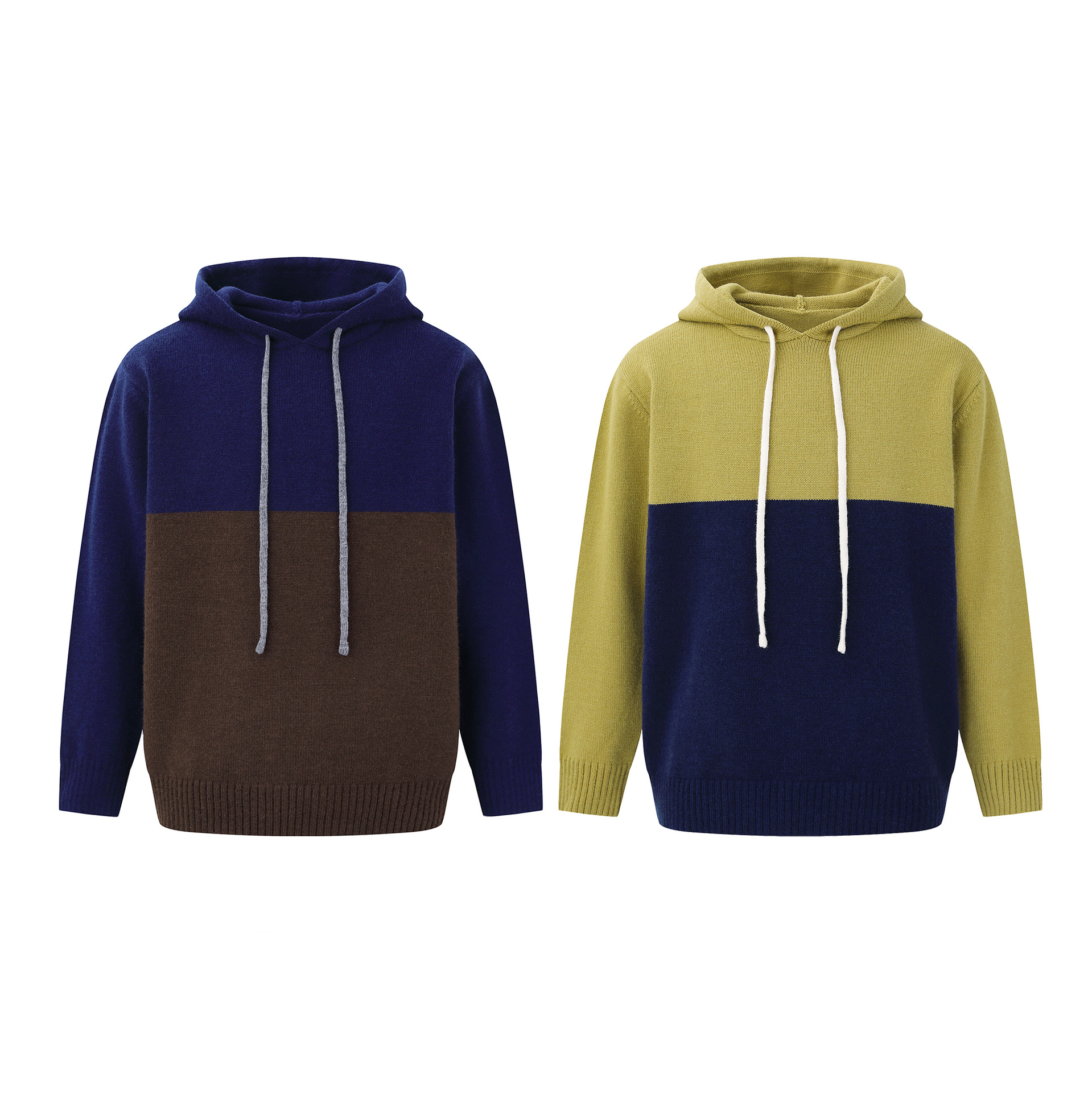 Breathable Contrast Panel Oversized Hood Sweater