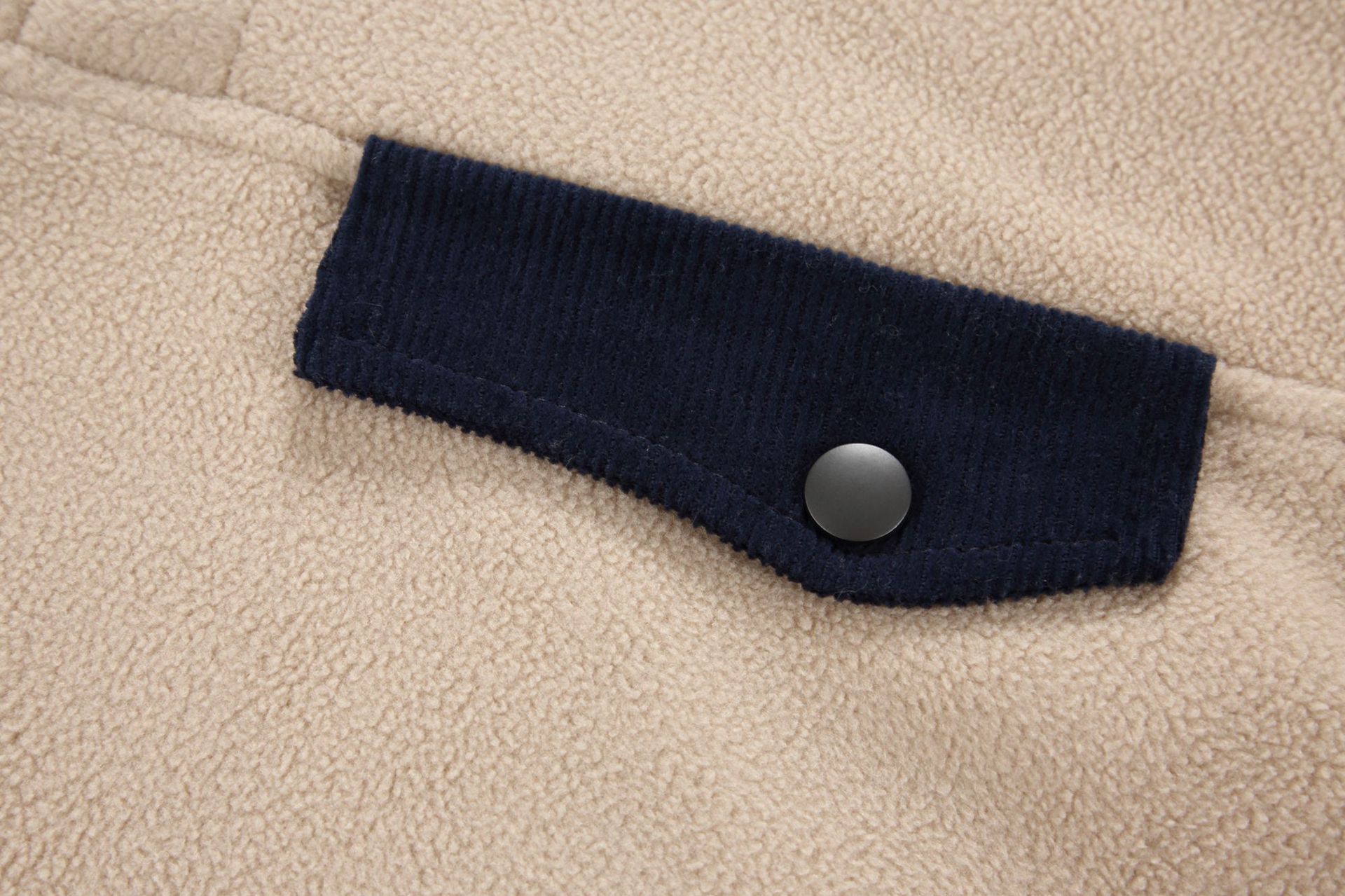 Two-Tone High Neck Polyester Hoodie