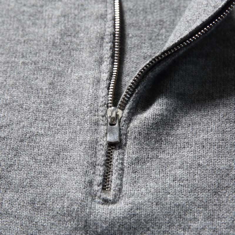 Oversized Vintage Crew Zipper Sweater