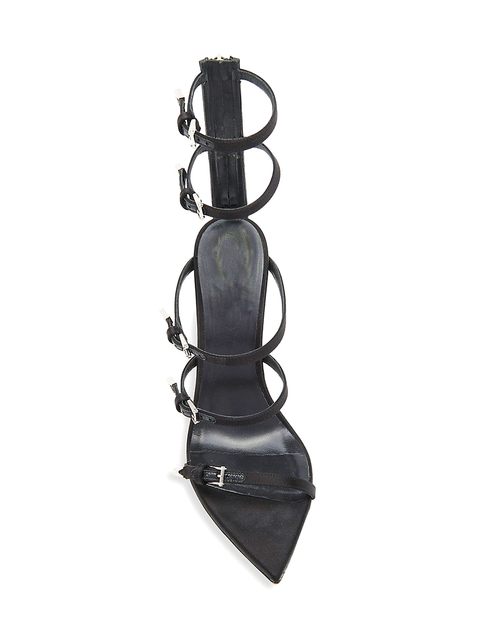 High Heeled Pointed Roman Sandals, Satin Sheepskin Buckle, Womens Oversized Shoes