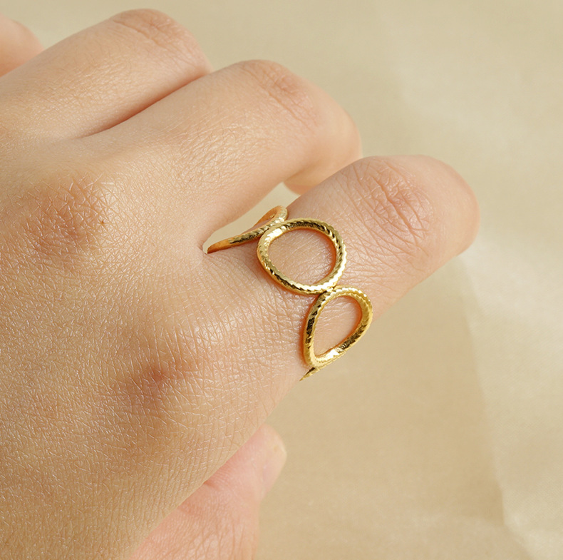 Stainless Steel Rings For Women Men Gold Color Hollow Wide Ring Female Male Party Finger Jewelry Gift Trend Free Shipping
