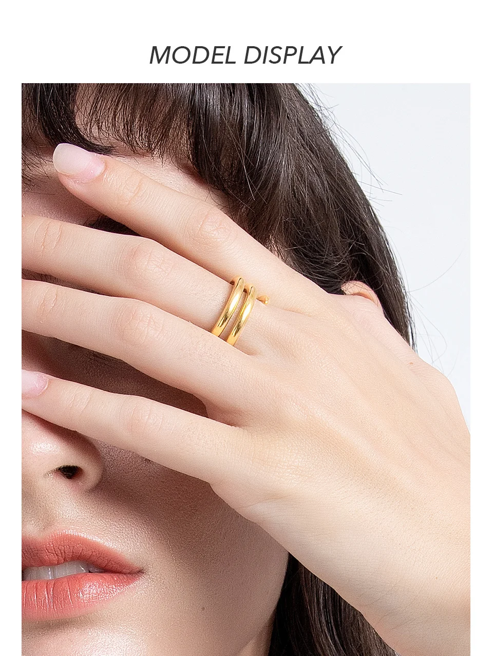 Spiral Line Rings For Women Gold Color Simple Ring Fashion Jewelry Stainless Steel Party