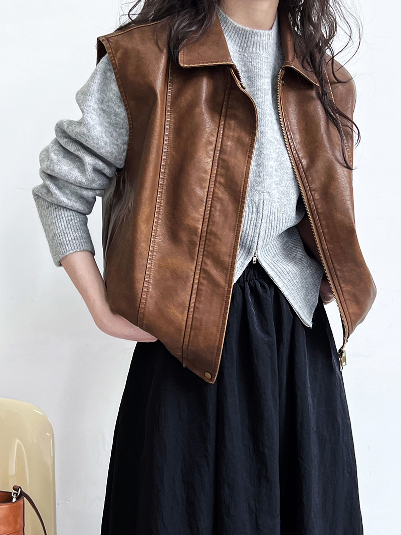 Korean Solid Long Sleeve Loose Crew Sweater