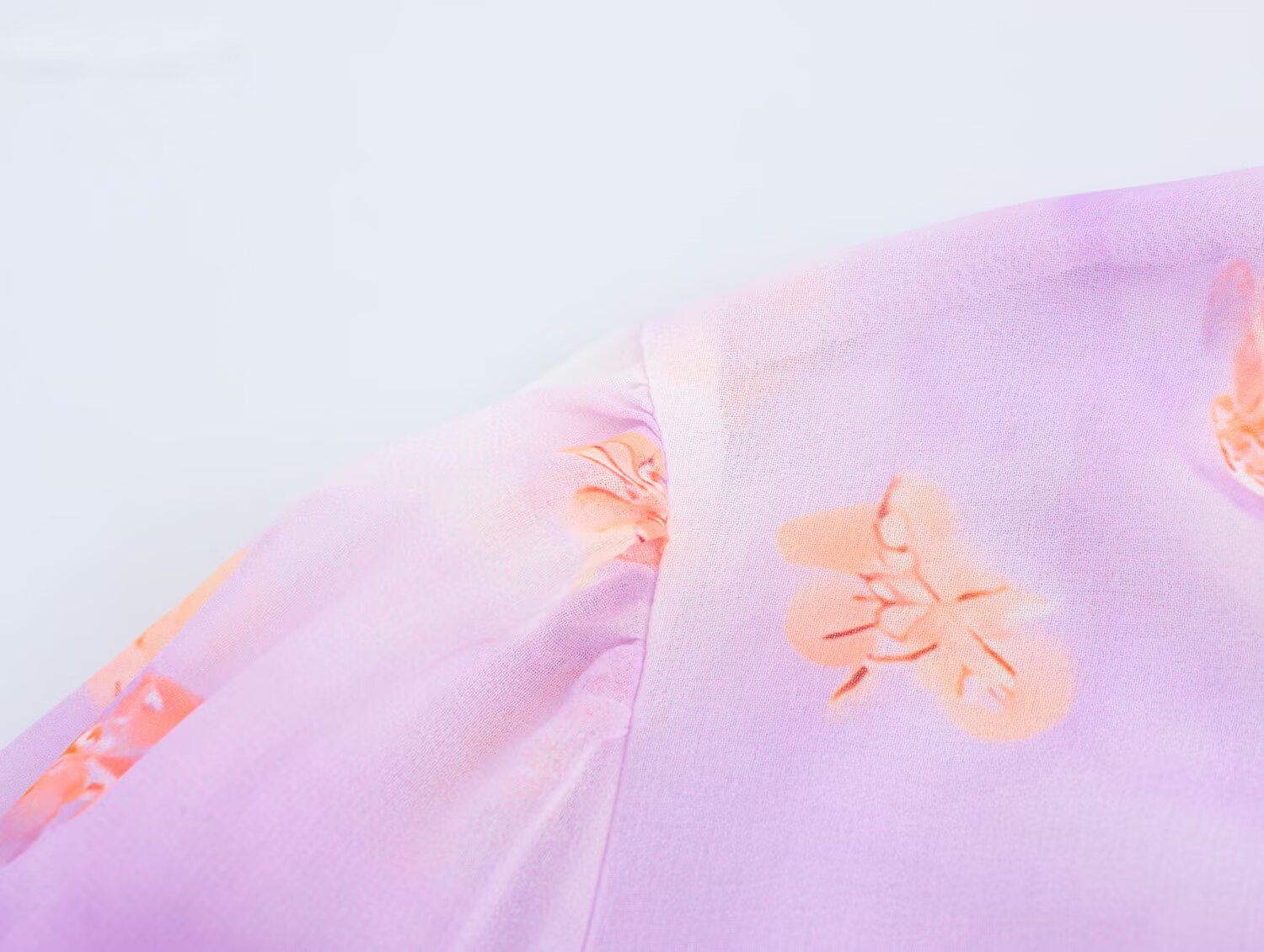 European Floral Frill Trim Top