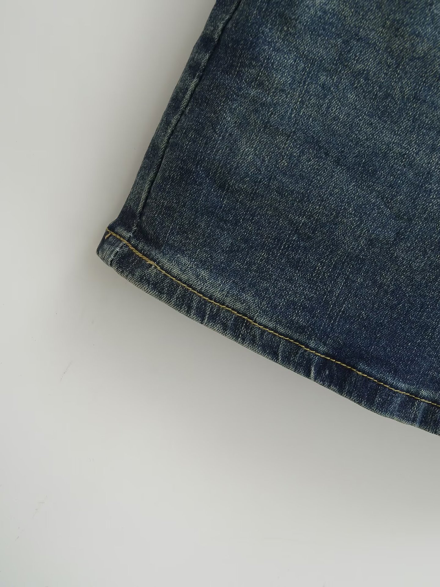High waisted hip hugging denim short skirt midi skirt