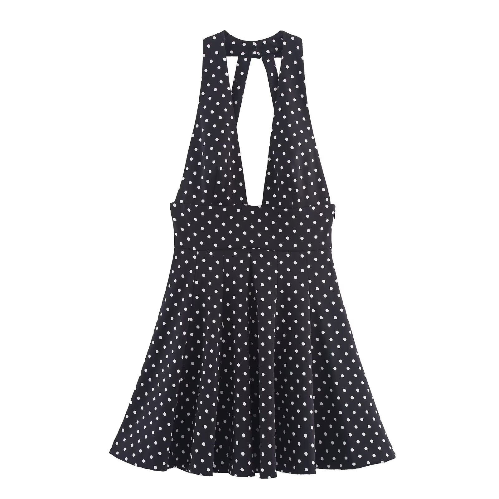 Women's Fashion Sexy Polka Dot Halter Neck Dress