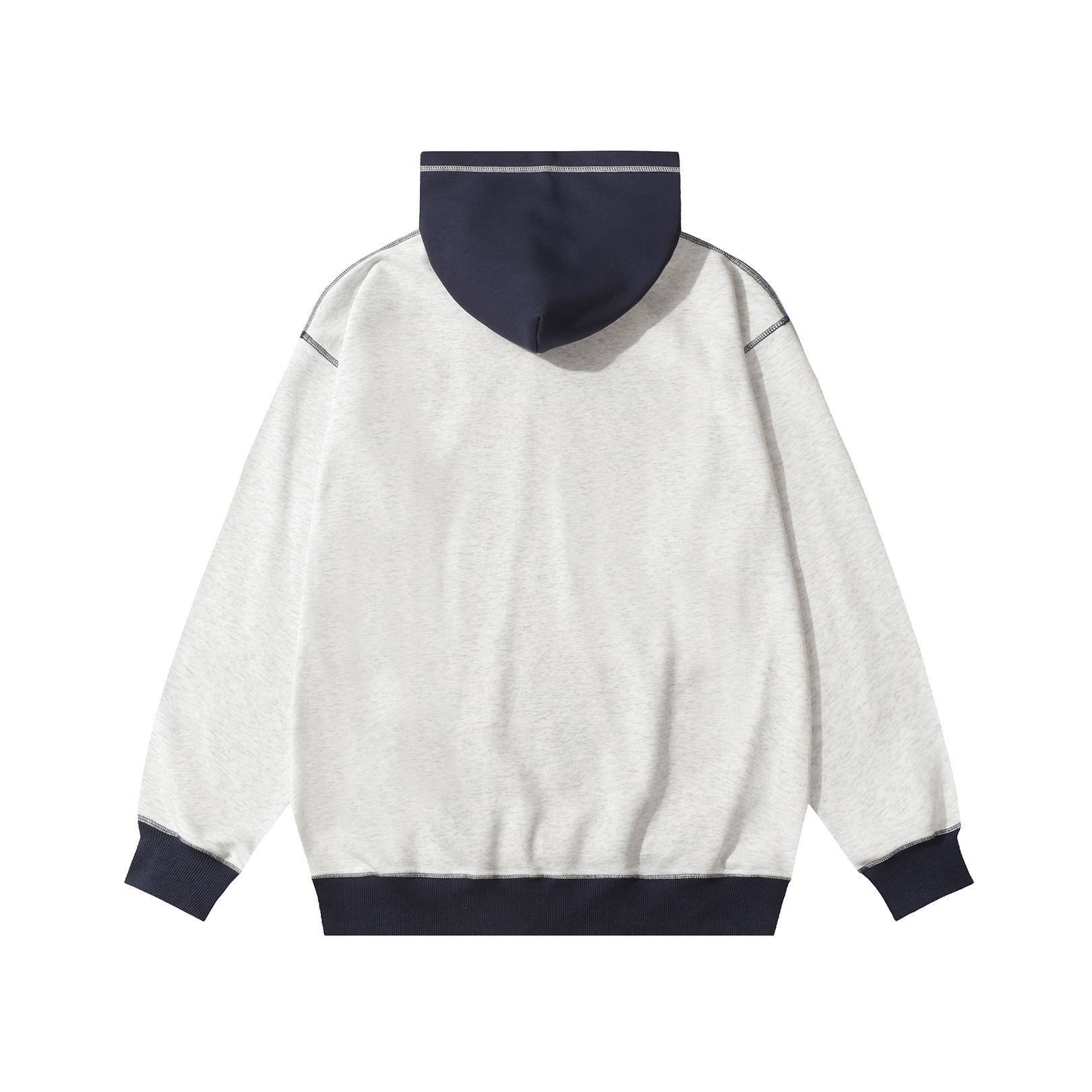 Two-Tone Linear Typography Hoodie