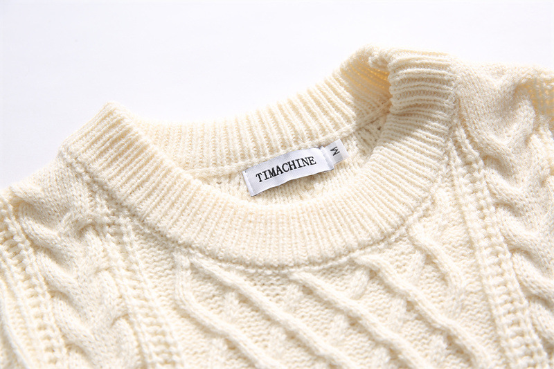 Ladies Japanese Workwear Jacquard Oversized Sweater