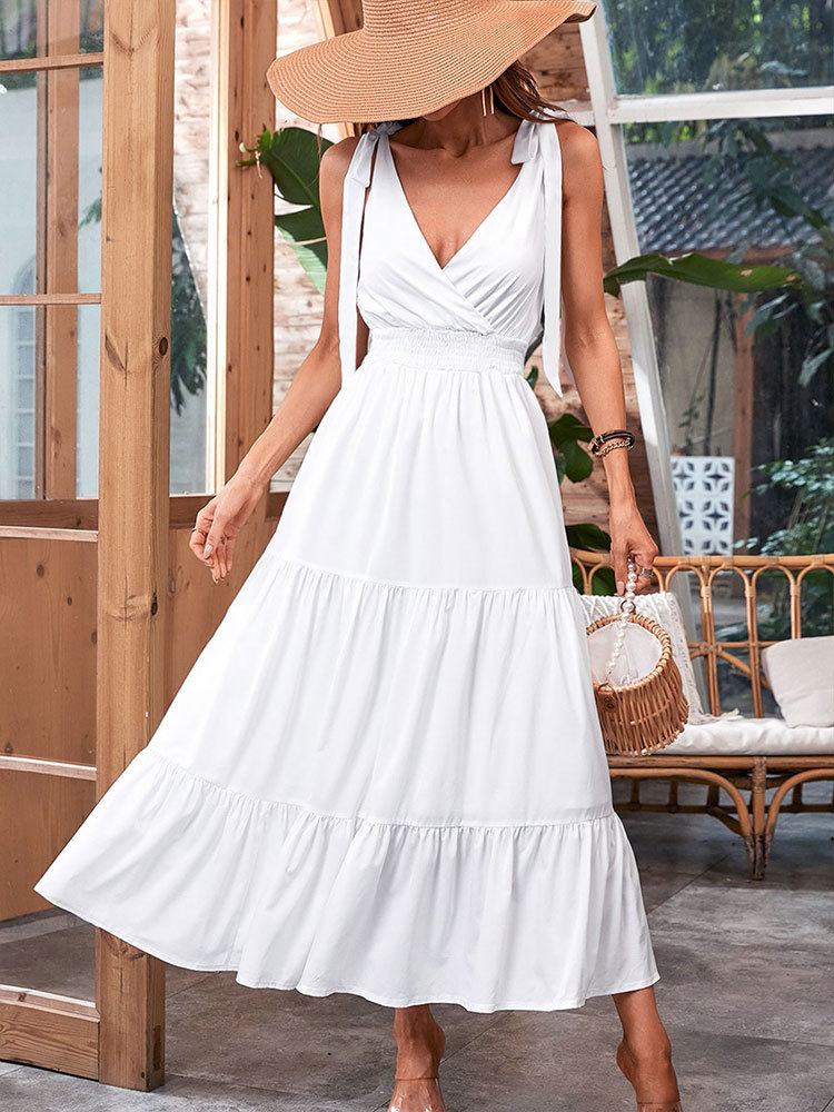 Plunging Cutout Fitted Ladies Party Dress