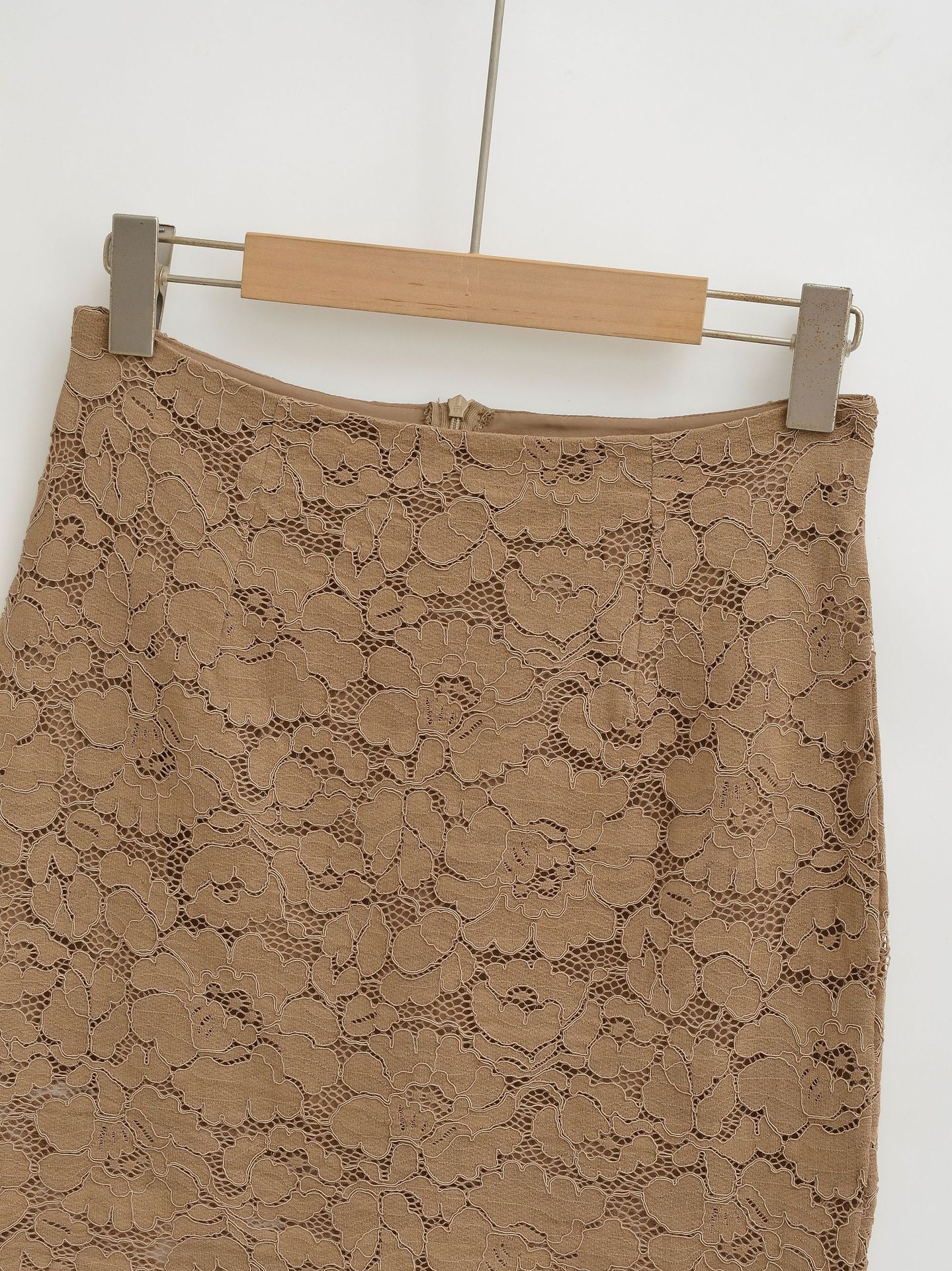 Short Fitted Cutout Back Zip Skirt