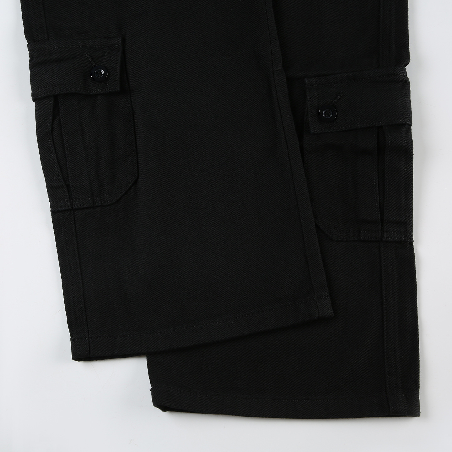 Low waisted workwear women's double row buckle multi pocket splicing straight leg wide leg jeans