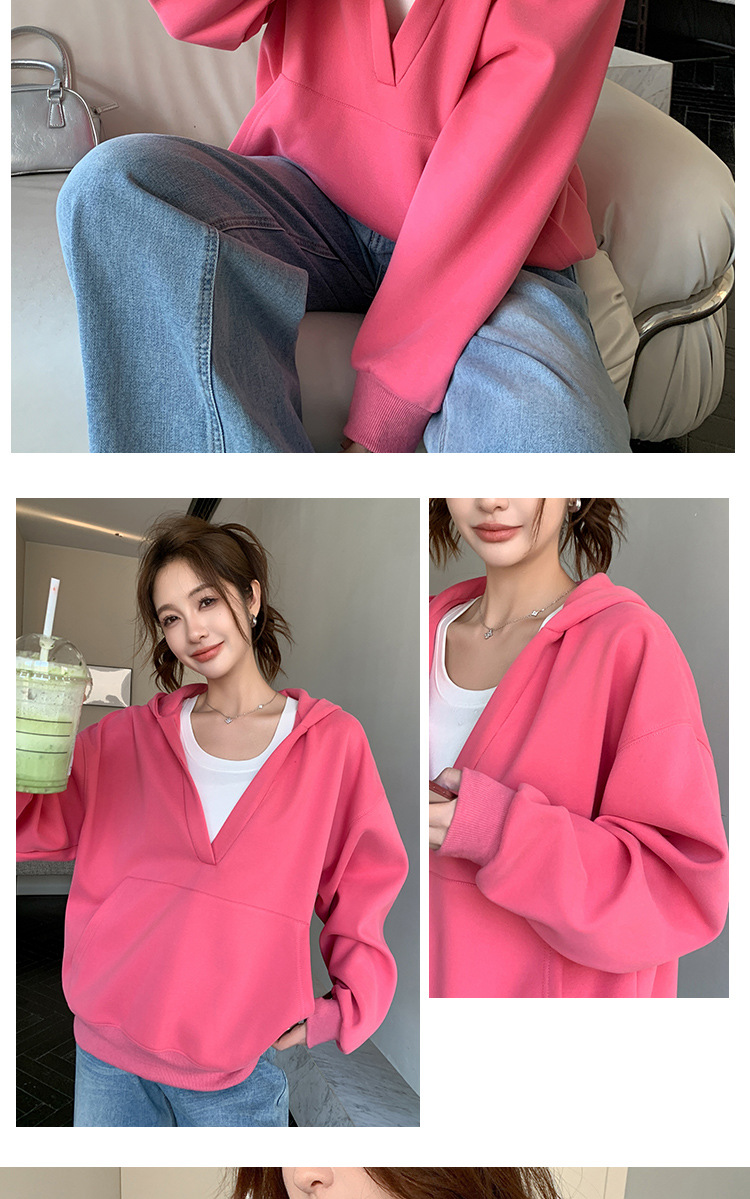 Ladies Loose Fit Cotton Blend Hoodie