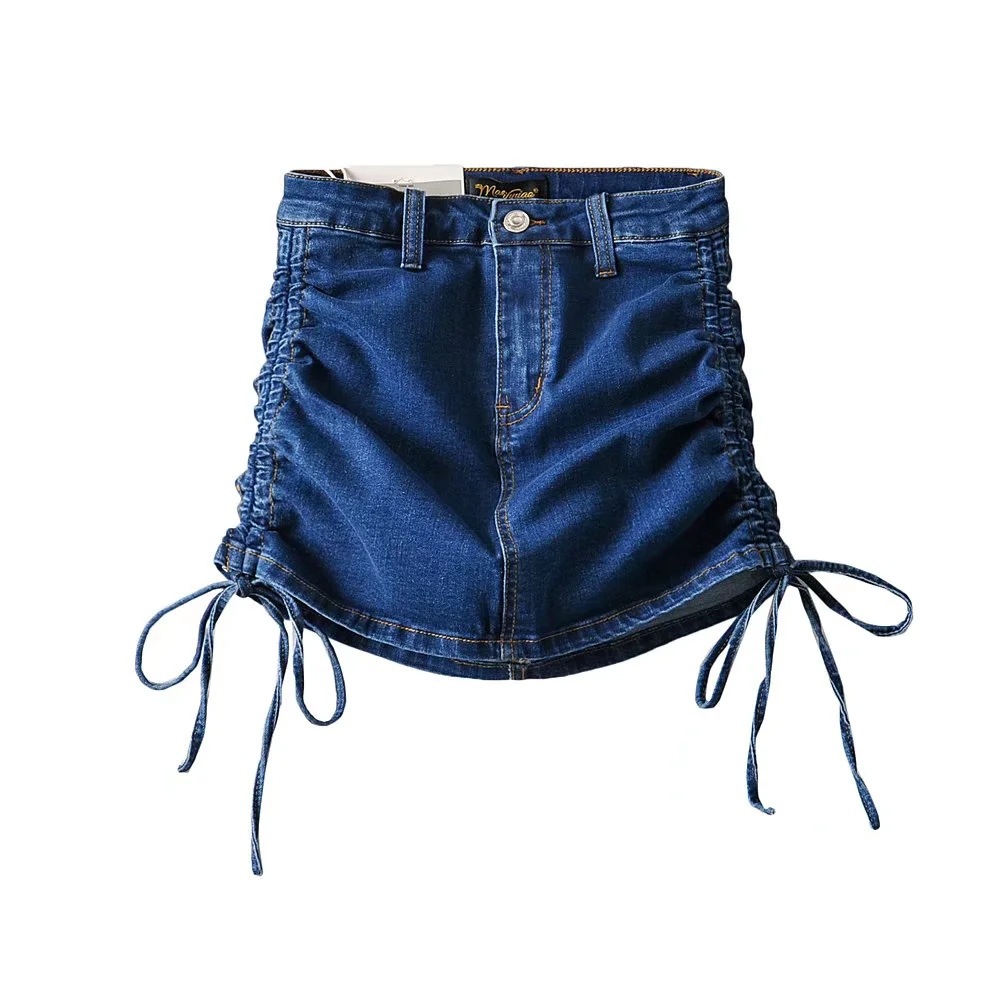 Bodycon Solid Streetwear Adjustable Cinch Waist Skirt