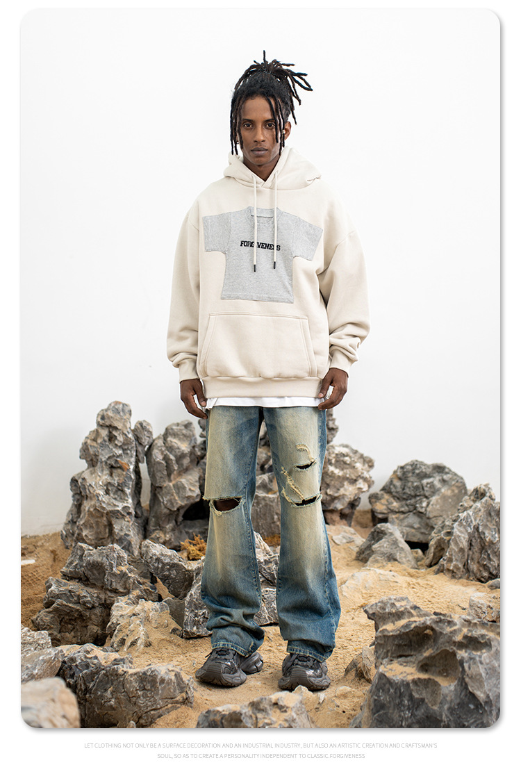 Printed Cotton Oversized Hoodie