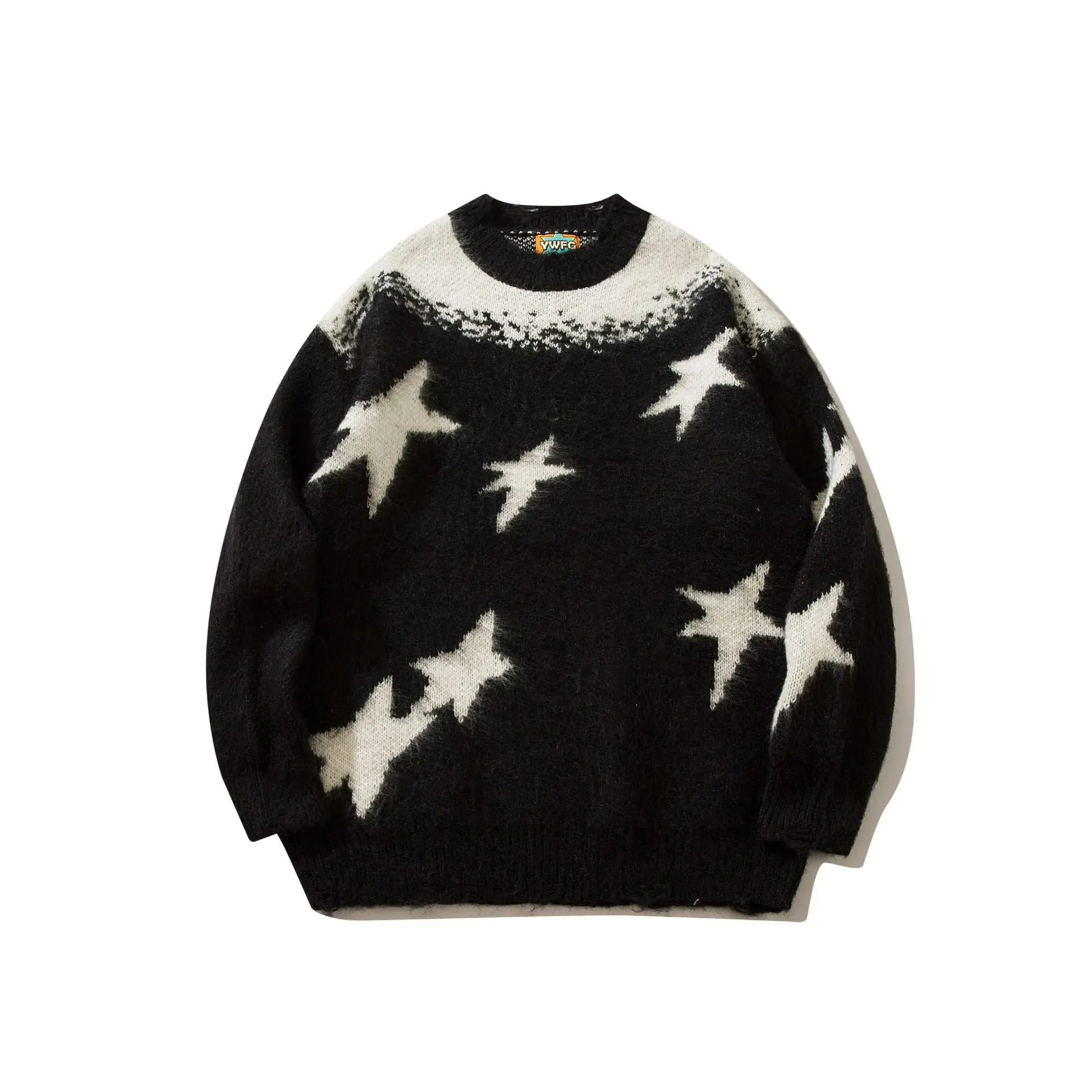 Unisex Galaxy Mosaic Loose Fit Crew Neck Sweater