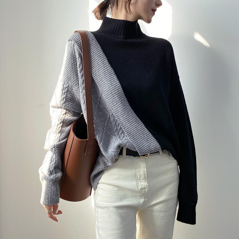 Heavy Acrylic Crew Sweater Ladies Full Arm Cold