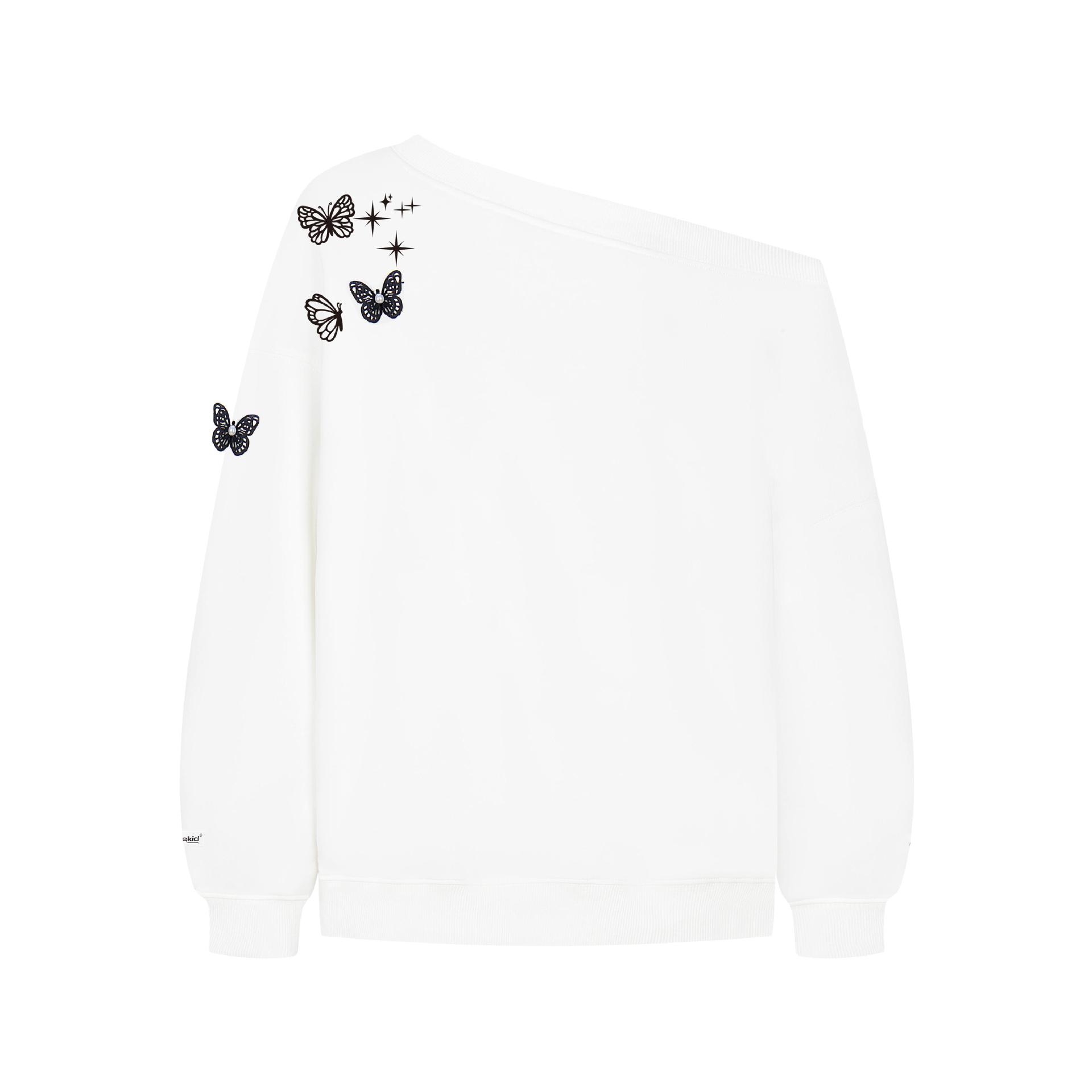 Dimensional Winged Flame Studded Hoodie