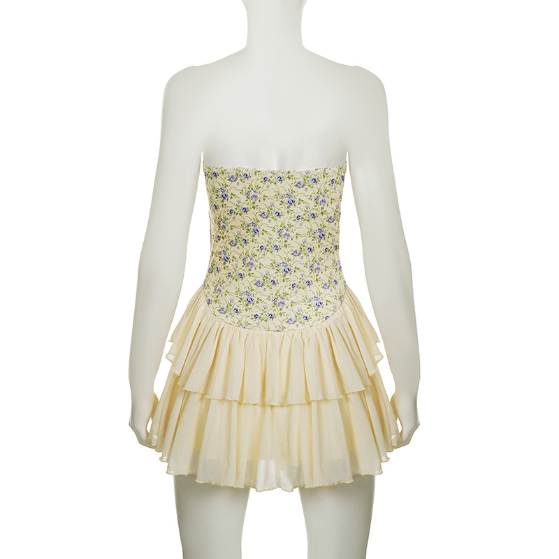 Sleeveless Fitted Ruffled Dress