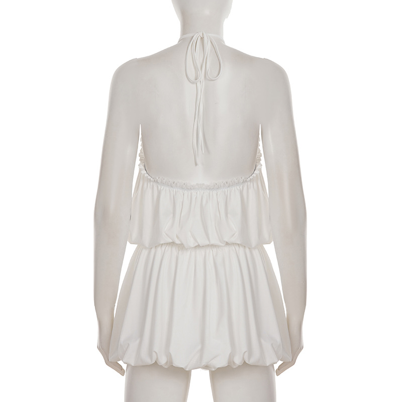 Sleeveless Open Back Sash Dress