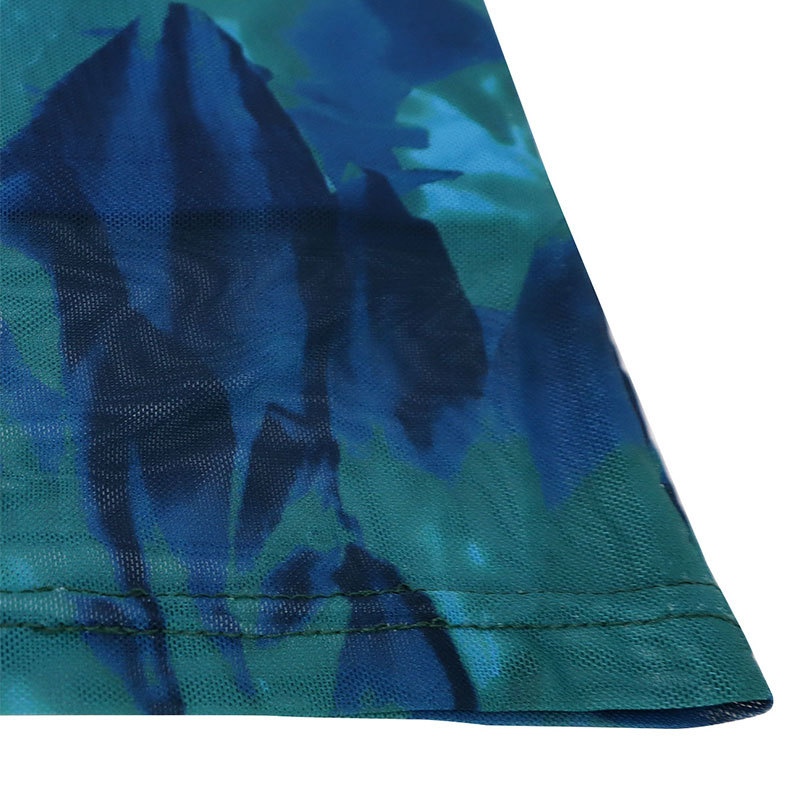 Polyester Asymmetric Neck Patterned Vent Dress