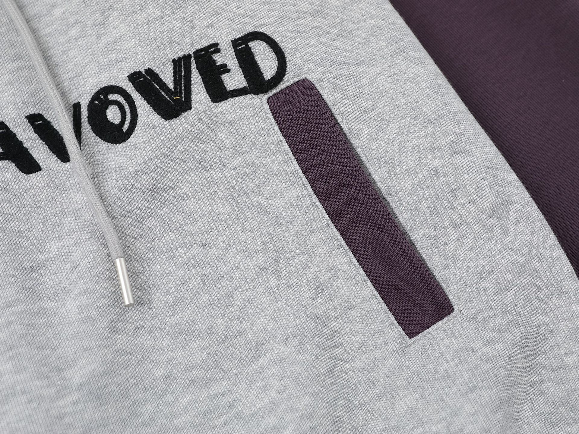 Unisex Cotton Contrast Mandarin Sweatshirt