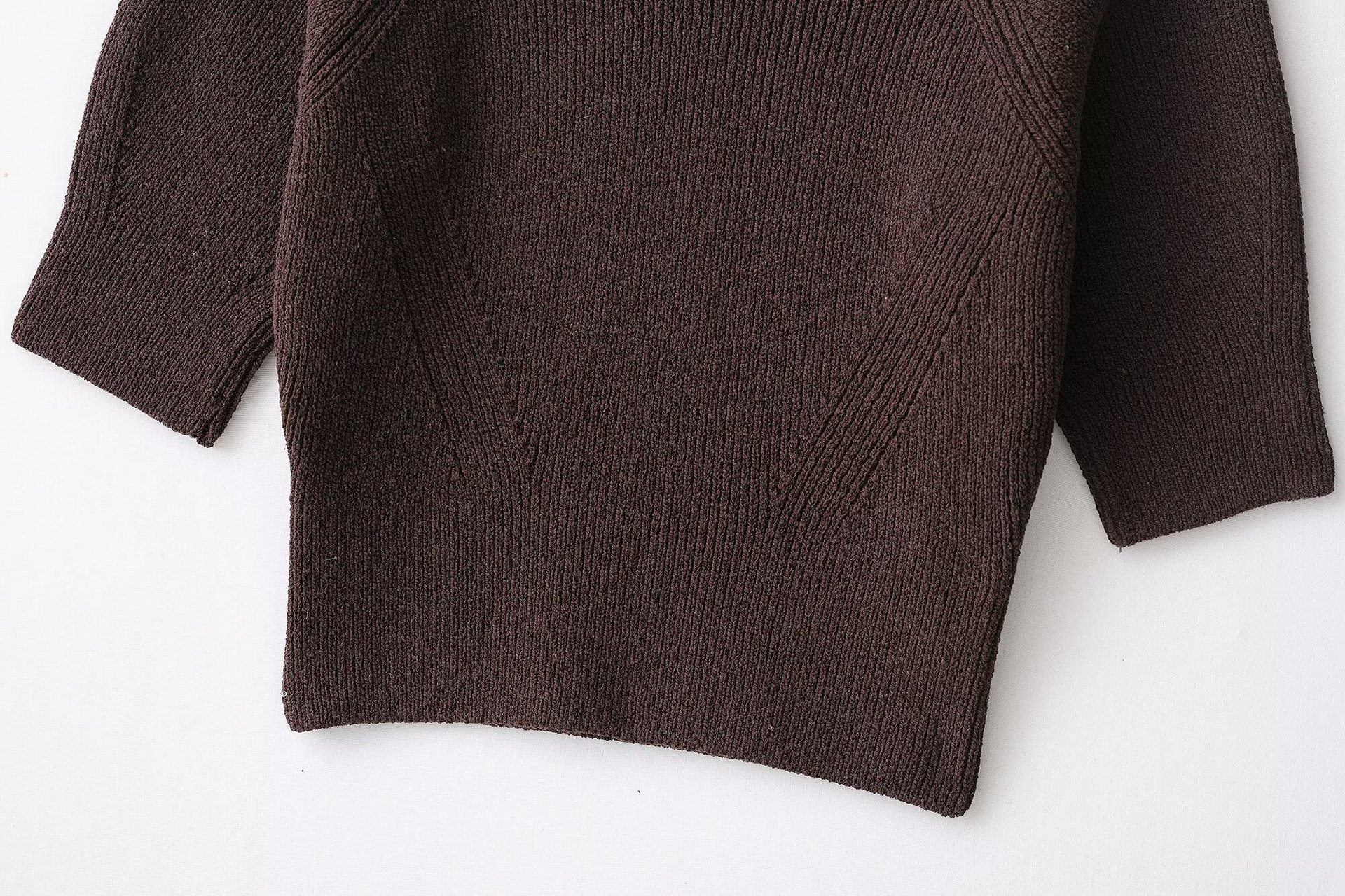 Ladies' Plain Elbow-Length Polyester Sweater