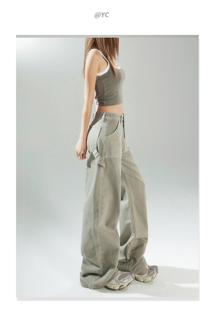 Loose Wide-Leg Pants, Boho Chic, Versatile Slimming Women's Denim Pants