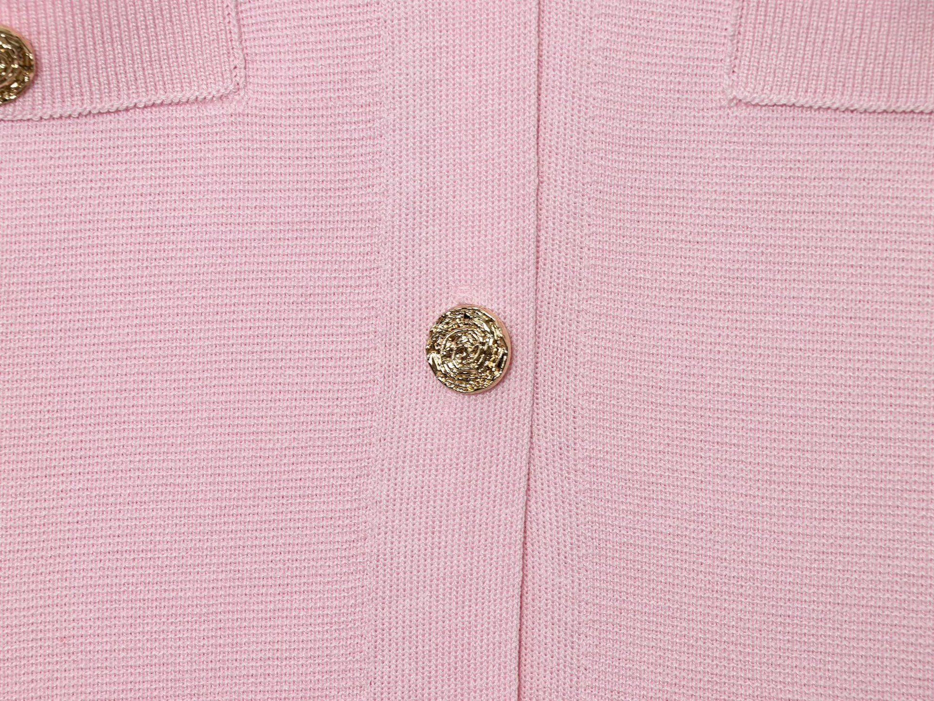 Ladies Crew Button-Front Quad-Tone Sweater