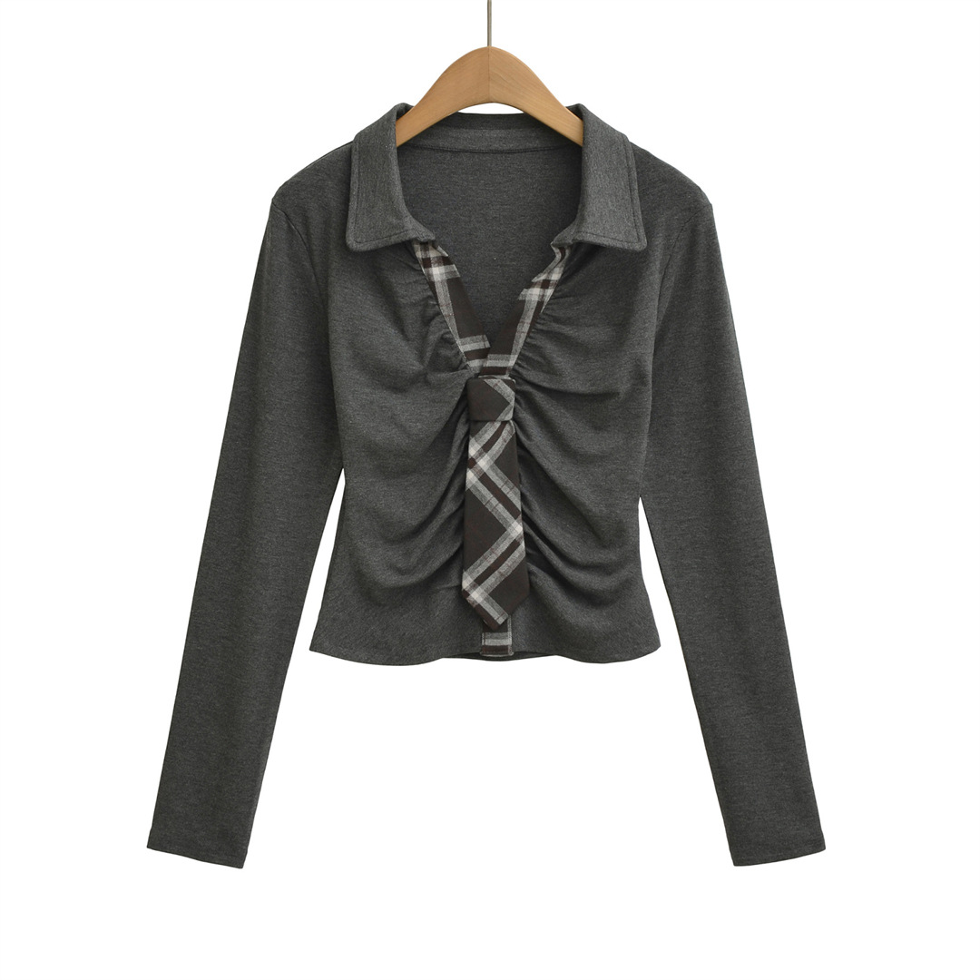 Bold Grid Lapel Dual Slim Outfit