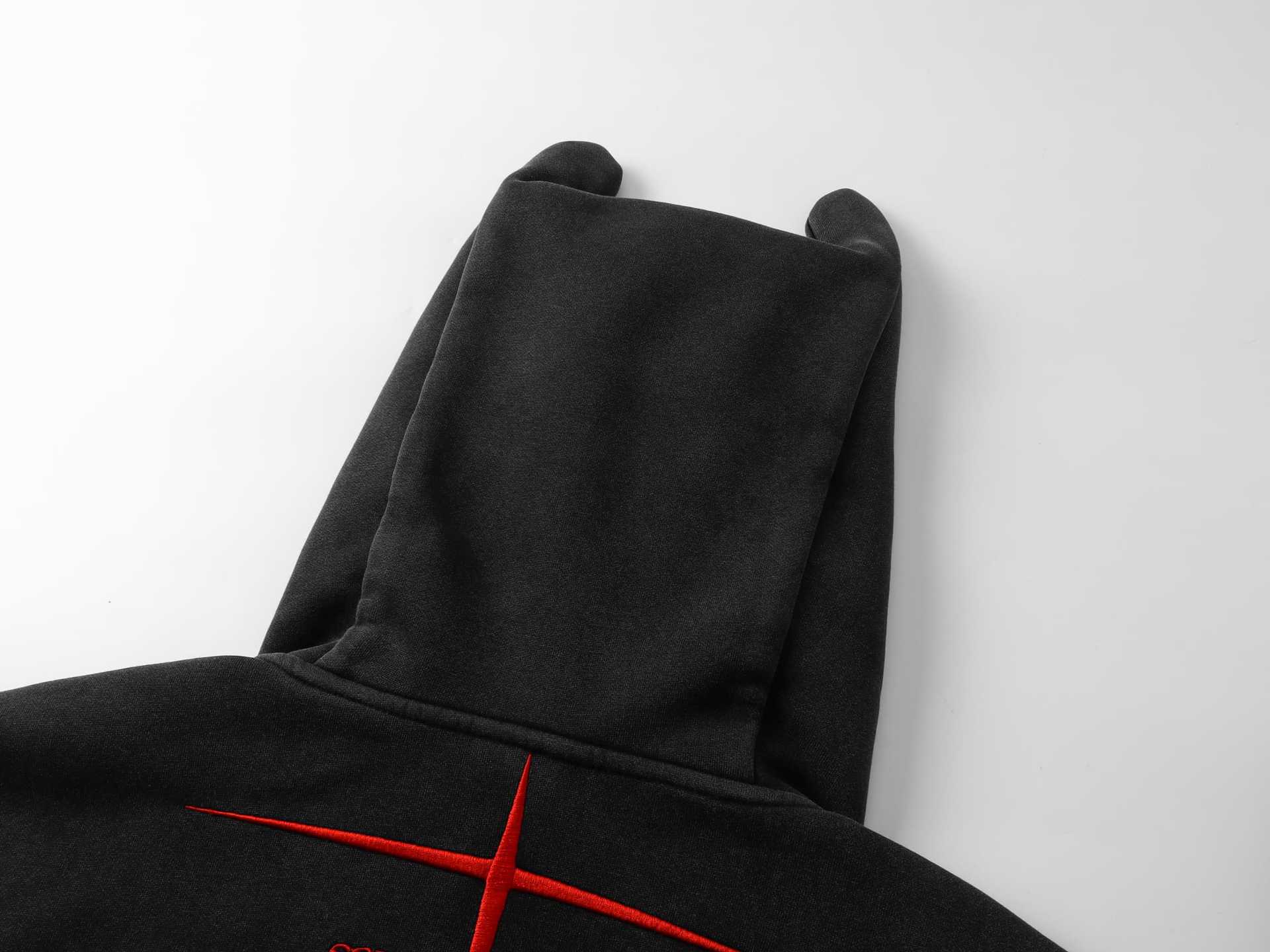 American Retro Loose Fit Geometric Zip Hoodie