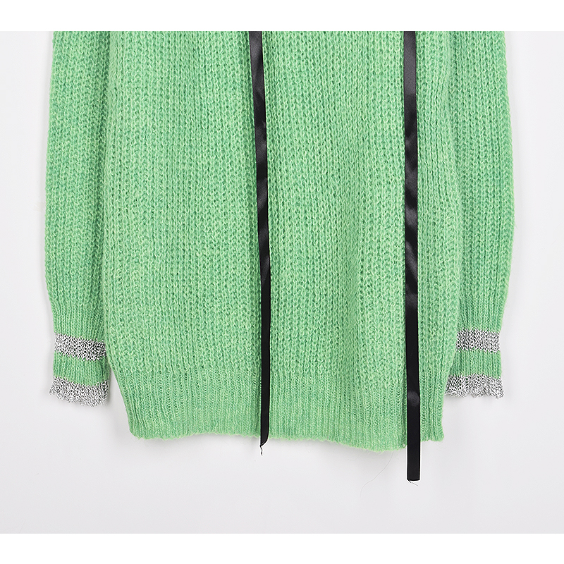Women's Oversized Plain Crew Collar Balloon Sweater
