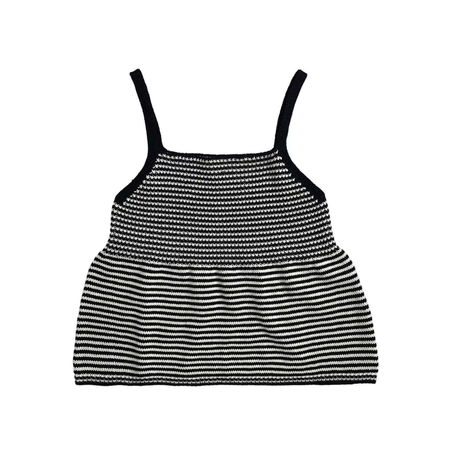 Peplum Stripe Slim Tank