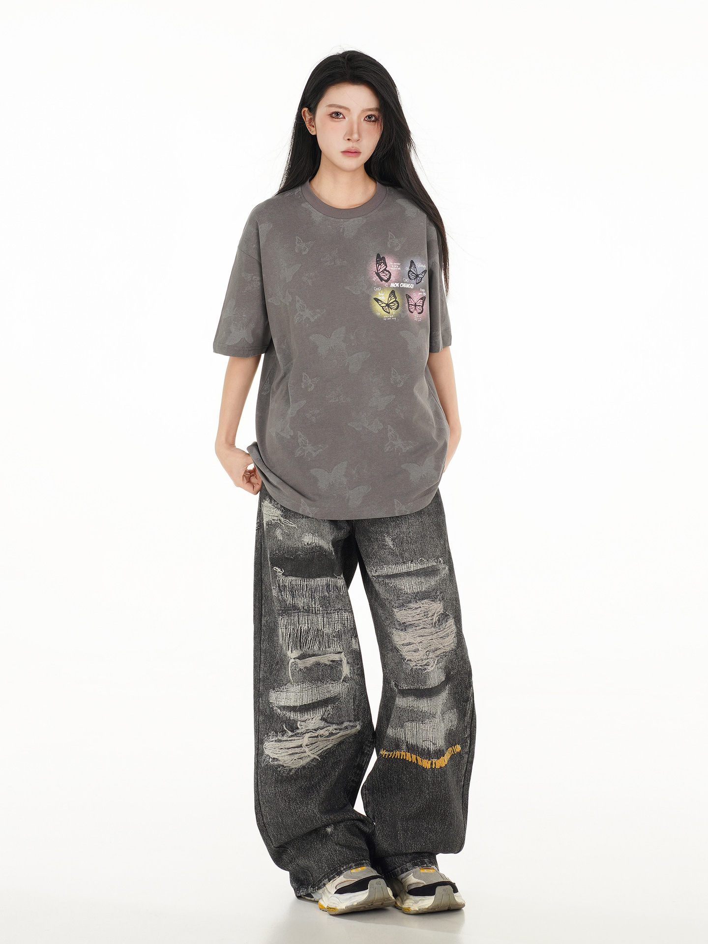 Vintage American Cotton Crew Neck Oversized Monarch Tee